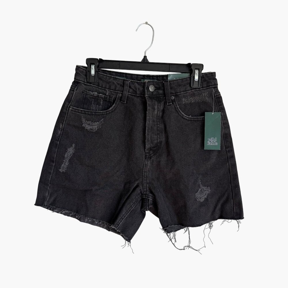 NEW Wild Fable Super High-Rise Cutoff Jean Shorts - Black - Size 4